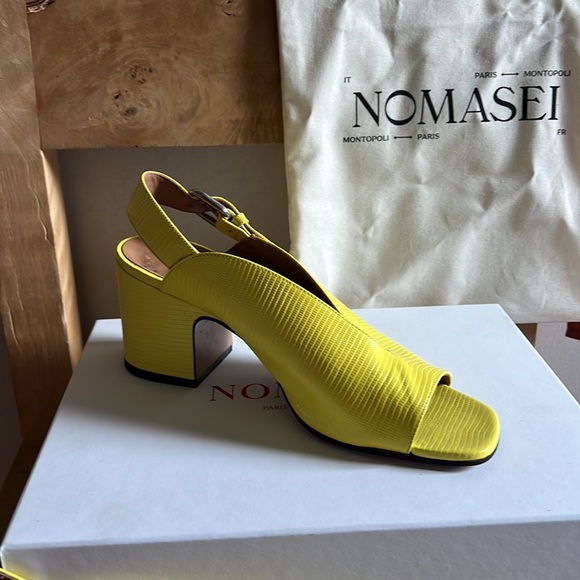 Nomasei Baghera shoes in embossed yellow size 39.5 eu (8.5 USA) - Picture 3 of 9